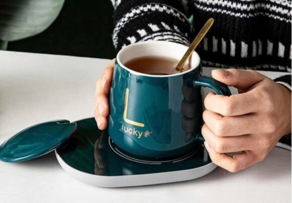 Taza De Cerámica Con Base Eléctrica Para Calentar - Imagen 3