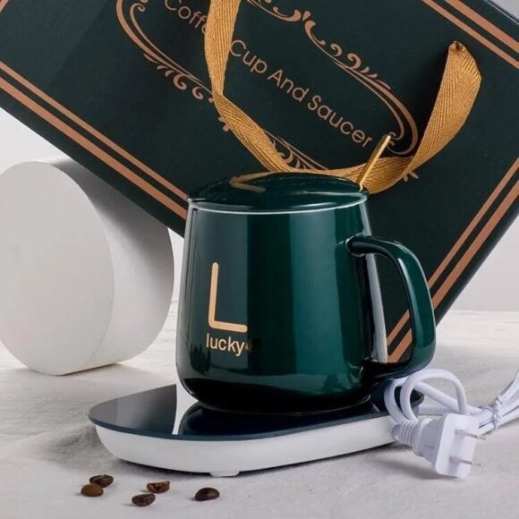 Taza De Cerámica Con Base Eléctrica Para Calentar - Imagen 4