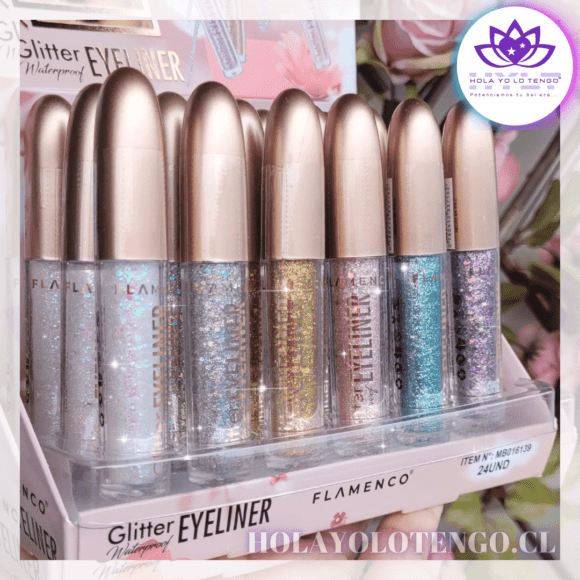 Delineador Glitter A Prueba De Agua - FLAMENCO® - Imagen 2