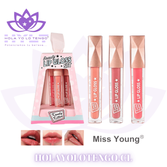 Set 3 Lip Gloss, Solo Brillito - Miss Young®