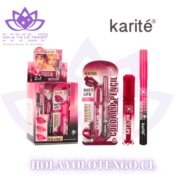 Lip Gloss + Delineador De Labios Madera - Karité®